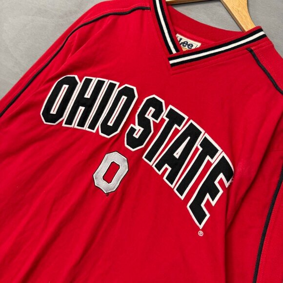 Vintage Ohio State Buckeyes Lee Sport Long Sleeve Shirt / Sweater 90s Large - Picture 2 of 6